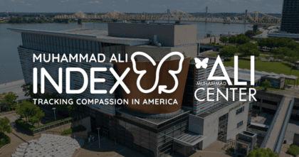 Photo of the Muhammad Ali Center with Muhammad Ali Index and Muhammad Ali Center logos superimposed on top