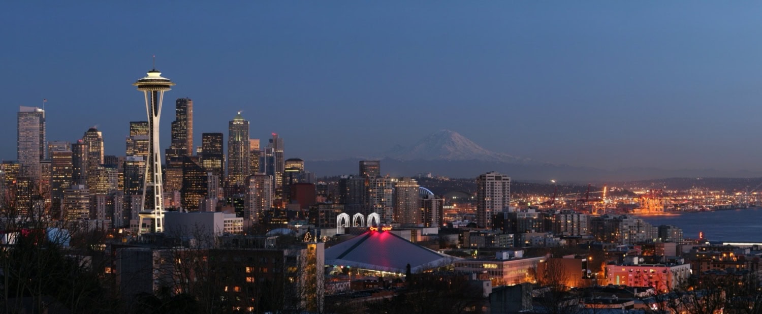 Seattle Skyline view from Queen Anne Hill.